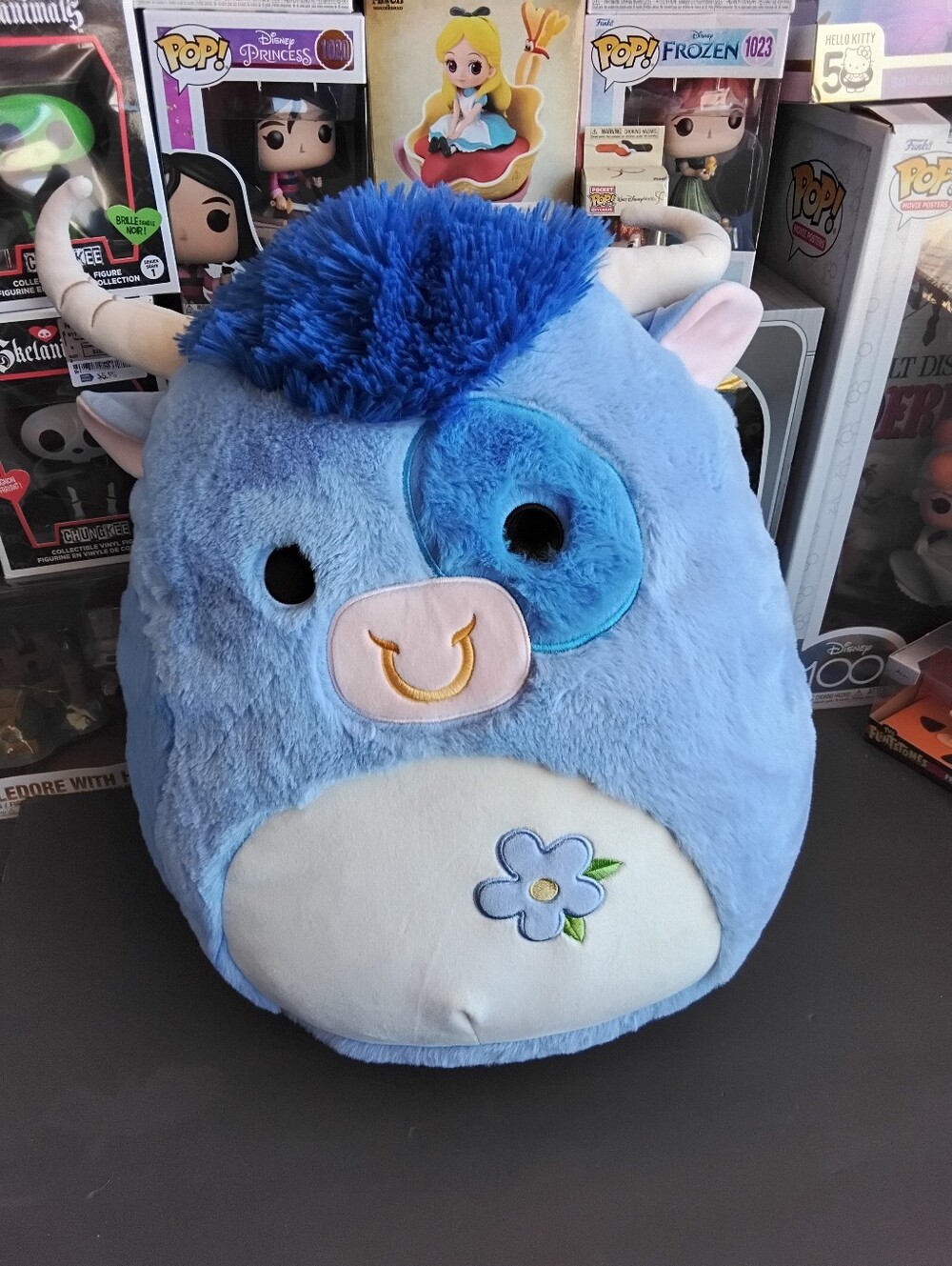 Squishmallows Fuzzamallows 16" Bermayeh The Blue Highland Bull Brand New W/ Tags